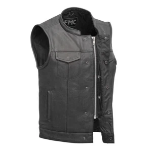 First MFG Blaster Club Men's Motorcycle Leather Vest Medium FMM690 - Picture 1 of 3