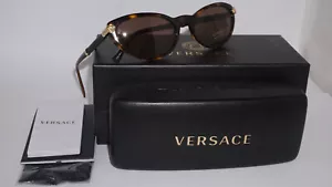 Versace New Sunglasses Cateye Havana Brown VE4365Q 108/73 54 19 140 - Picture 1 of 10