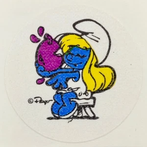 Vintage Scratch 'n Sniff SMURF Stickers GRAPE Scented Peyo 1980s - 1 Count - Picture 1 of 1