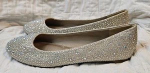 Dream Pairs Womens Sole Shine Faceted Crystal Covered Ballet Flats Sz. US 12 NEW - Picture 1 of 7