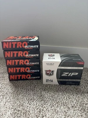 7 Dozen Brand New Golf Balls Orange Nitro Distance & Wilson Staff Zip Forgiving! - Image 1 of 3