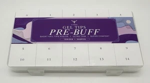 Ejiubas Gel Tips Pre-Buff Extra Short Oval Nail Tips XXS/XS Ultra Thin 300 PCS - Picture 1 of 9