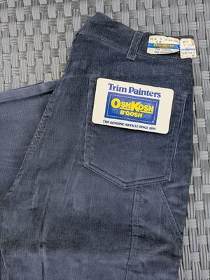Vtg NOS Oshkosh B'Gosh Trim Painters Carpenter Corduroy Pants 33x35 NWT USA Made - Image 1 of 4