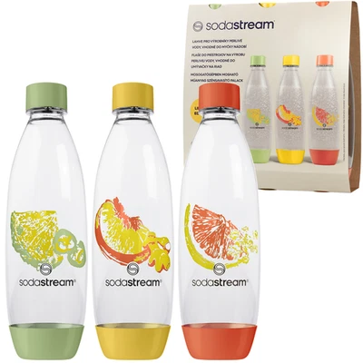 NEU Sodastream FUSE 3er-Pack 1l Früchte Flaschen