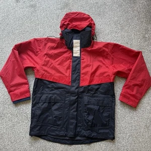 Chaqueta Impermeable Barlovento Vela Reflectante Talla Mediana Hombre’s Cremallera Capucha Roja - Imagen 1 de 9