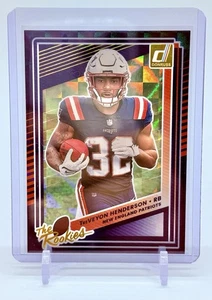 2025 Panini Donruss Treveyon Henderson #16 The Rookies RC New England Patriots - Picture 1 of 2