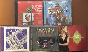 CHRISTMAS MUSIC - 5 CD LOT - SINATRA/BEACH BOYS/BLUES/JAZZ/SHERYL CROW - Picture 1 of 3