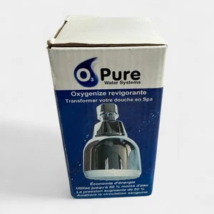 O3 Pure Water Systems Oxygenized Aerating Shower Spa Head Chrome New Open Box - Picture 1 of 9