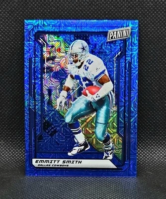 2019 Panini National VIP Gold Emmitt Smith Blue Prizm SSP /15 Cowboys - Image 1 of 2