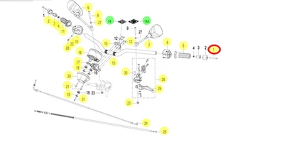 Perno bilanciere originale Keeway K Light 125 2018-2021 - Immagine 1 di 2