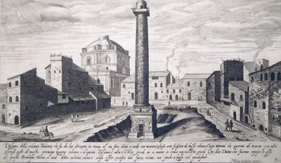 Kupferstich, Trajanssäule in Rom, Ae. Sadeler, 1606, H 182, Prag - Bild 1 von 4