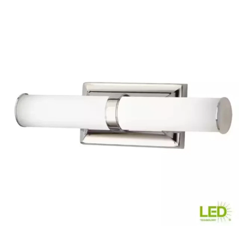 Home Decorators Collection 60w Polished Nickel LED Vanity Light 1001844665 -