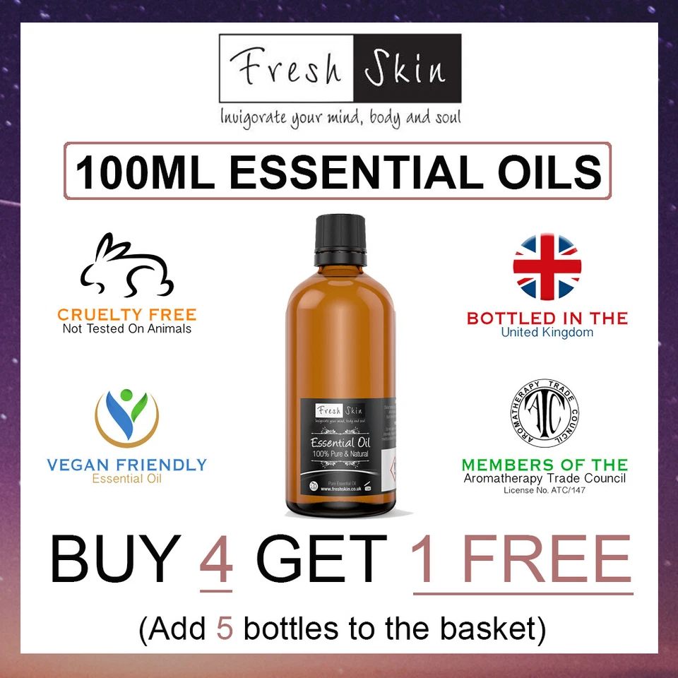 100ml Essential Oil - 100% Pure & Natural Essential Oils Freshskin Aromatherapy - Image 1 of 4
