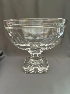 Vintage Striking Val St Lambert Large Junon Pedestal Crystal Bowl ~ Signed - Picture 1 of 12