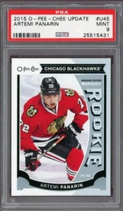 2015-16 O-Pee-Chee Update #U45 Artemi Panarin RC PSA 9 Blackhawks - Picture 1 of 2
