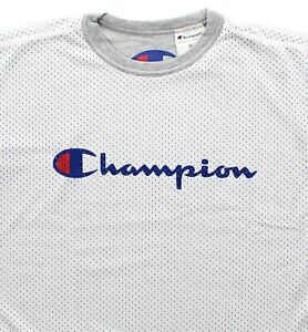Champion Men's Big & Tall Reversible Mesh Jersey & Knit Tee Shirt, Script Logo