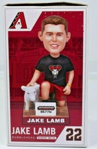 Arizona Diamondbacks Bobblehead Jake Lamb & Pet Lamb 98.7 SGA 4/8/17 Bobble Head - Picture 1 of 10