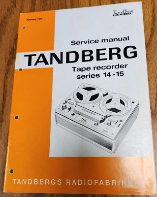 Manual de servicio de grabadora de cinta Tandberg 14-15 - Original Foto 1 de 2