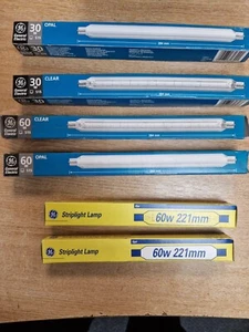 Mixed Brand 221mm & 284mm, 30w & 60w, Opal & Clear Double Ended Striplights - Picture 1 of 1