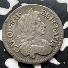 1679 Great Britain Charles II 3 Pence Threepence Lot#MK293 Silver!