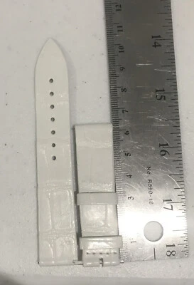 Jaeger Lecoultre White Alligator 17/16mm Authentic For Reverso Squadra Ladies - Image 1 of 2