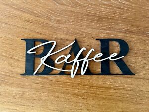 Kaffeebar 3D Schriftzug aus Holz | Kaffee Bar Schild für die Kaffee-Ecke