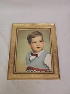 Antique Portrait of a Boy Oil on Canvas 📦 - Picture 1 of 3