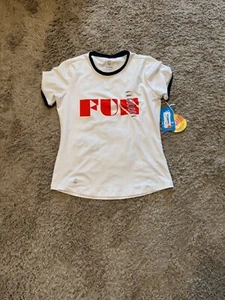 Camicia da golf donna GG blu, bianca, nuova con etichetta, S - Foto 1 di 1