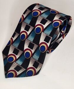 Vintage Bugle Boy Mens Neck Tie 80s/90s Abstract 58" x 4" USA