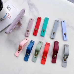 Finger Ring Mobile Phone Holder Silicone Strap Hand Band Holder Grip Stand - Zdjęcie 1 z 30