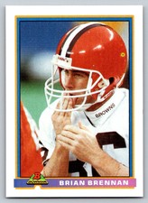 1991  Bowman #101 Brian Brennan Cleveland Browns