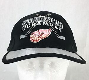 DETROIT Red Wings 1998 Stanley Cup Champs Hat Cap Starter Black Adjustable