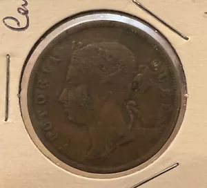 Straits Settlements 1876 1 Cent KM-9 - Picture 1 of 2
