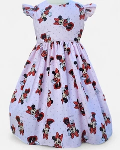 Minnie Dress, Pink Minnie Birthday Dress, Minnie Party Dress, Character Minnie D - Picture 1 of 4