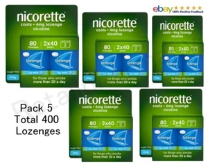 Nicorette Icy Mint 4 mg Lutschtabletten 2 x 40er Pack 5 Ablaufdatum = 12-2026 CardBox Pack - Bild 1 von 1