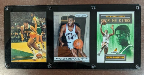 OSCAR ROBERTSON 3 CARD PLAQUE CINCINNATI ROYALS MILWAUKEE BUCKS THE BIG "O" Cover