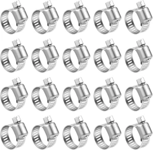 Lokman 20er Pack Edelstahl Schlauchschelle verstellbar 1/2'' - 3/4'' (13-19mm) Wor - Bild 1 von 12