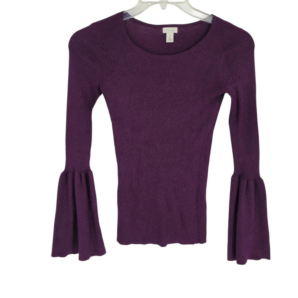 Suéter Top Bisagra Púrpura Brillo Tejido Manga Campana XS Whimsigoth Foto 1 de 4