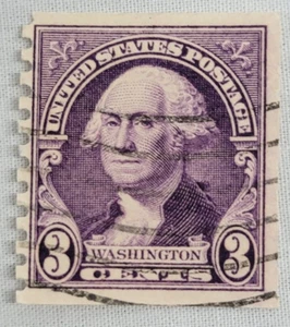 Estampilla postal de Estados Unidos ~ George Washington ~ 3¢ estampilla violeta ~ publicada ~ Z47 - Imagen 1 de 6