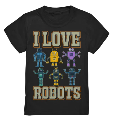 TIGERLINO Wissenschaft Roboter Technologie Jungen Mädchen T-Shirt