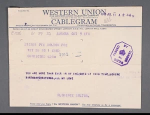 Mayfairstamps Canada 1943 Western Union Cablegram Form No 6a Censored Sheetlet a - Imagen 1 de 2