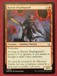 Magic The Gathering MARCH OF THE MACHINE KARSUS DEPTHGUARD red card MTG - Picture 1 of 2