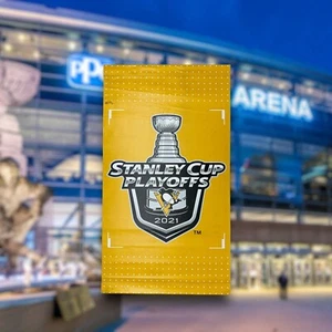 2021 Stanley Cup Playoffs 32 x 57 Pittsburgh Penguins Arena Banner - Picture 1 of 3