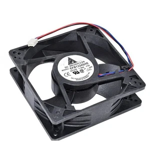 Well Tested EFB1324SHE 4C58 DC 24V 1.38A 3-wire 127x127x38mm Server Cooler Fan - Afbeelding 1 van 4