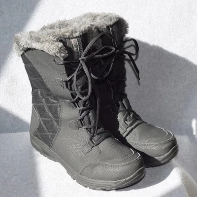 Botas de nieve impermeables Columbia Ice Maiden II negras yl5230-010 para mujer talla 10 EE. UU. Foto 1 de 4