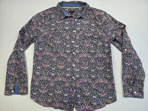 Talbots Damen Blumenmuster Knopfleiste Shirt Größe 10 Langarm 100 % Baumwolle - Bild 1 von 5