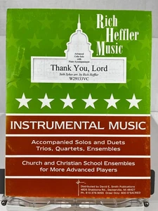 Rich Heffler Thank You Lord Sheet Music Advanced Cello Solo Piano - Picture 1 of 4