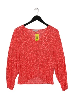 Oliver Bonas Women's Cardigan UK 12 Red Polkadot 100% Viscose V-Neck Cardigan - Image 1 of 4