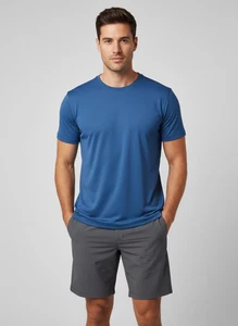 Lululemon Easyset Train Short Sleeve Men's Size XL Blue Athletic Training Casual - Picture 1 of 8