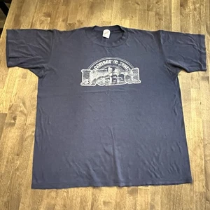 Vintage 80s Jerzees 50/50 Tshirt Single Stitch Made In USA Conserve Your Land XL - Picture 1 of 8